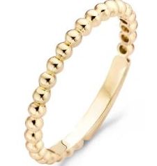 Blush 14ct Yellow Gold Plain Beaded Band - 54