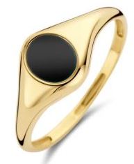 Blush 14ct Yellow Gold Oval Onyx Ring - 52