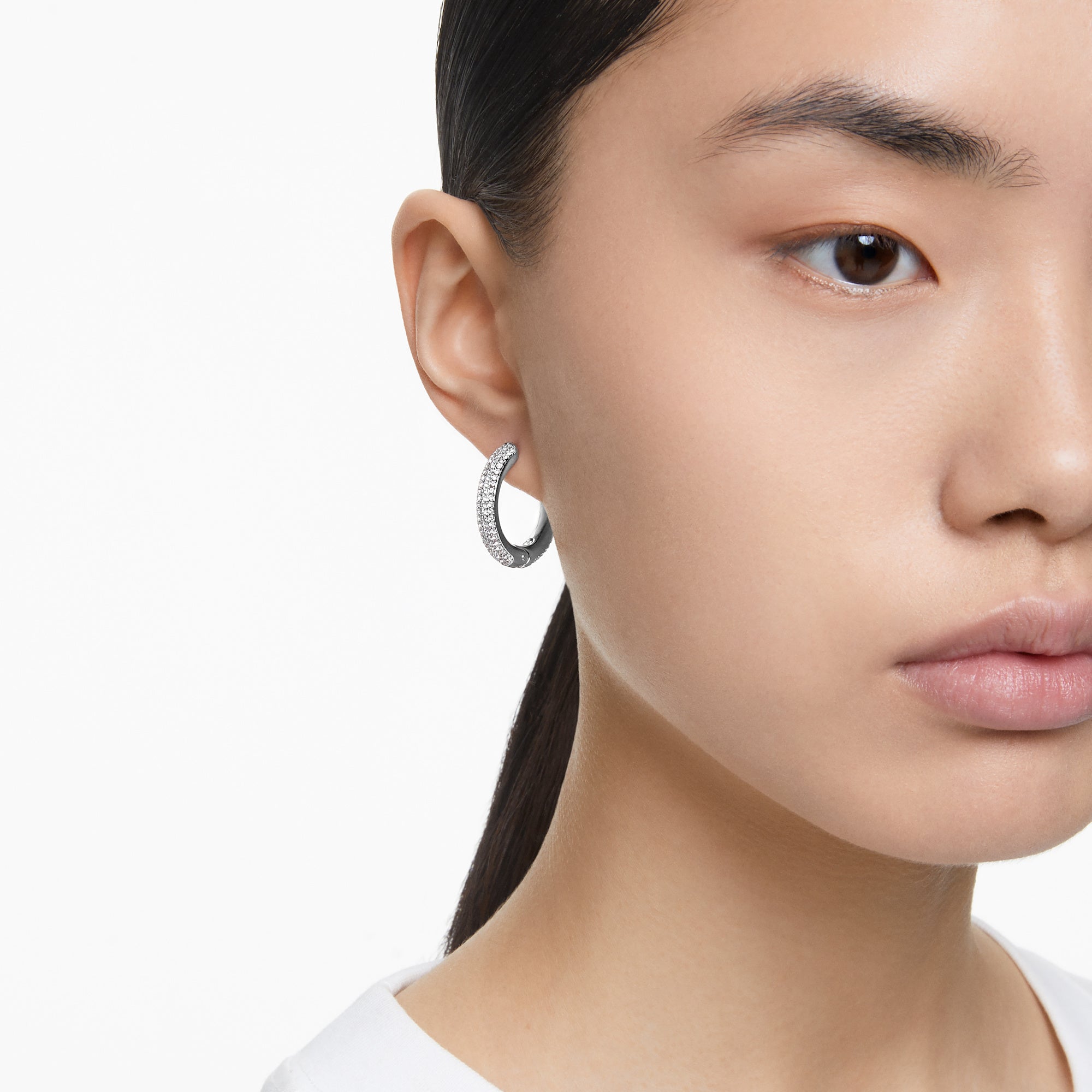 Swarovski Dextera Hoop Ergs CRY/RHS Earrings