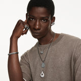 Swarovski Dextera Bangle - Rhodium Plated - M - White Bracelet