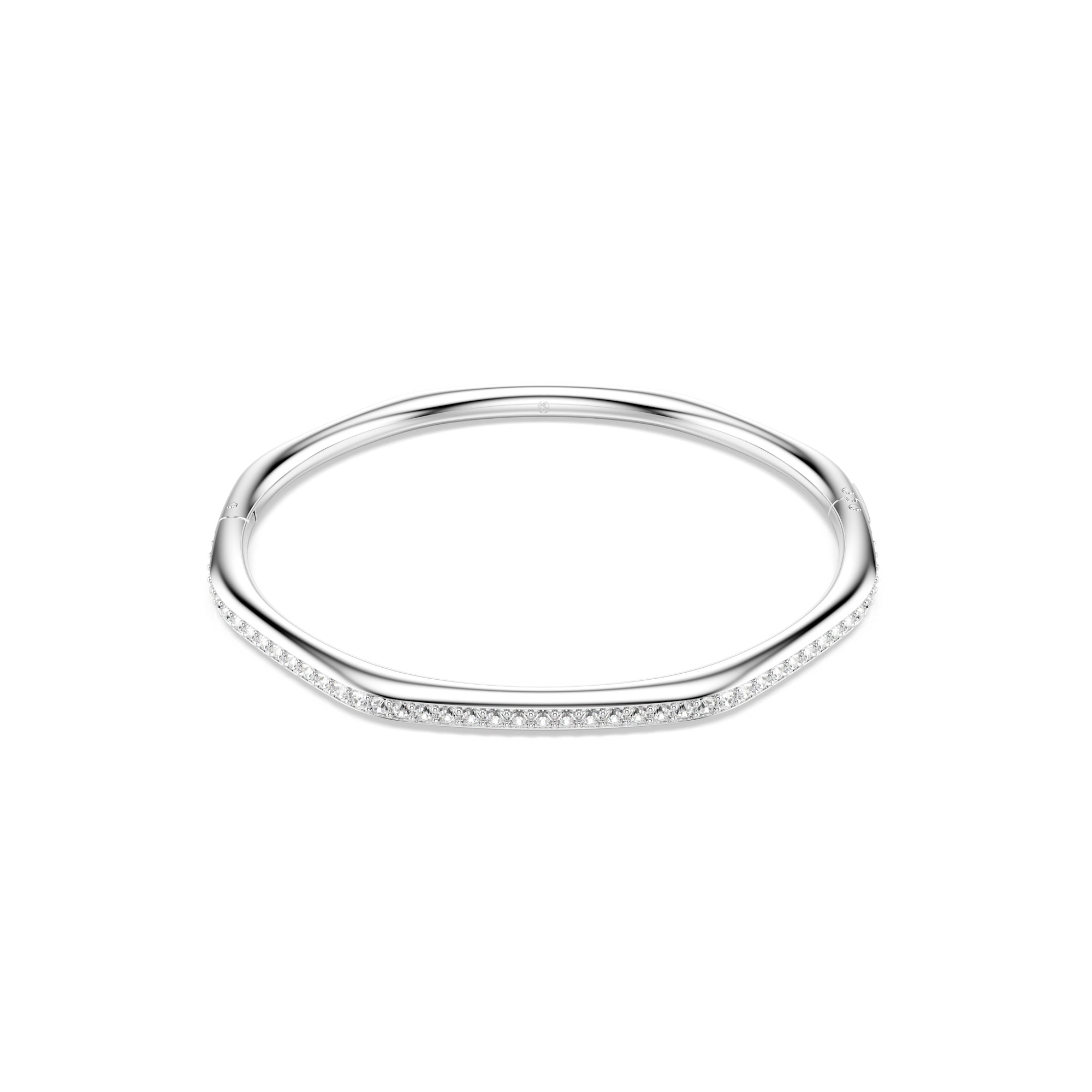 Swarovski Dextera Bangle - Rhodium Plated - M - White Bracelet