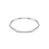Swarovski Dextera Bangle - Rhodium Plated - M - White Bracelet