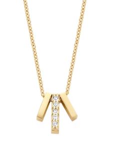 Blush 14ct Yellow Gold 3 Bar CZ Necklace 42cm