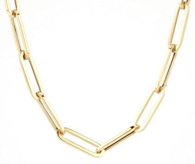 Blush 14ct Yellow Gold Paper Link Necklace 45cm