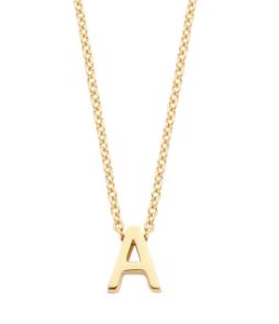 Blush 14ct Yellow Gold Initial A Necklace 42cm