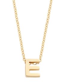 Blush 14ct Yellow Gold Initial E Necklace 42cm