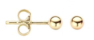 Blush 14ct Yellow Gold Ball Stud Earrings 3mm