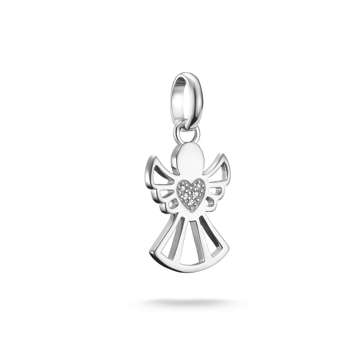Thomas Sabo Sterling Silver Angel Charm With CZ
