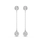 Swarovski Una Angelic Drop Earrings - Rhodium Plated - White