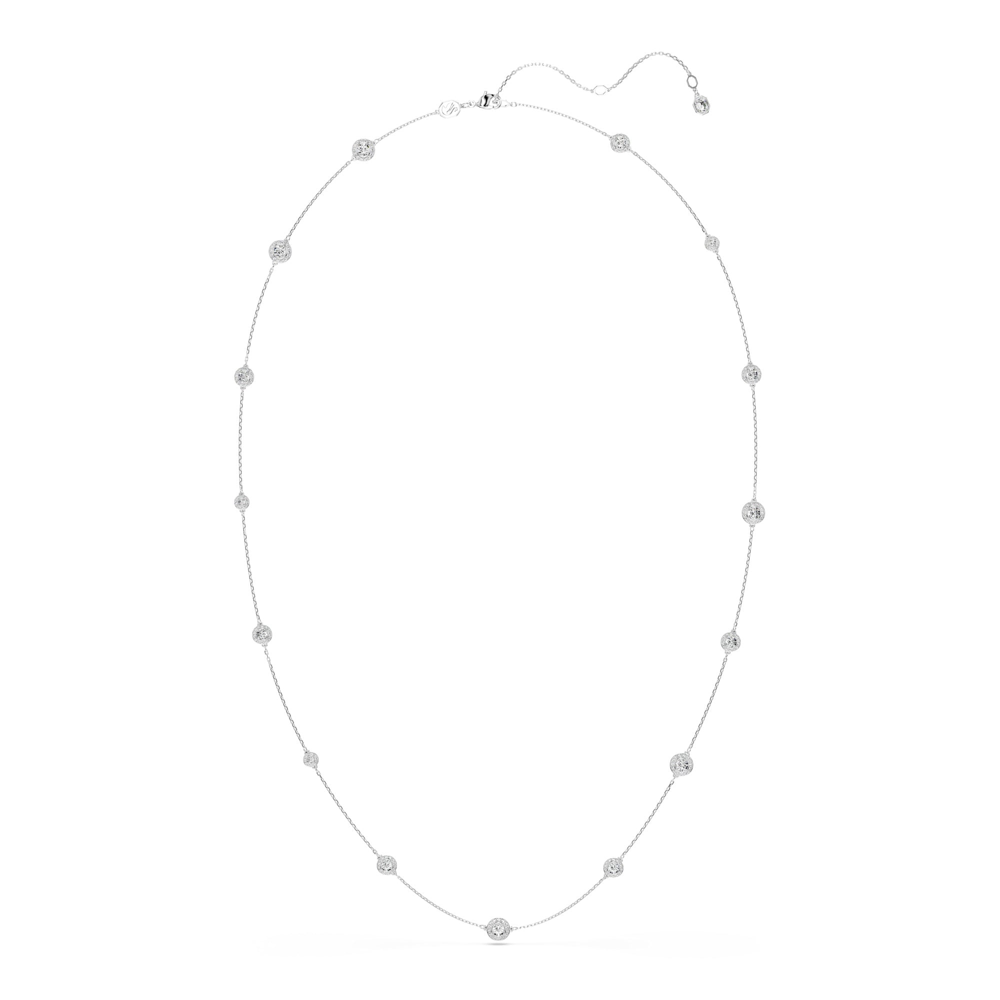 Swarovski Una Angelic Strand Necklace - Rhodium Plated - White