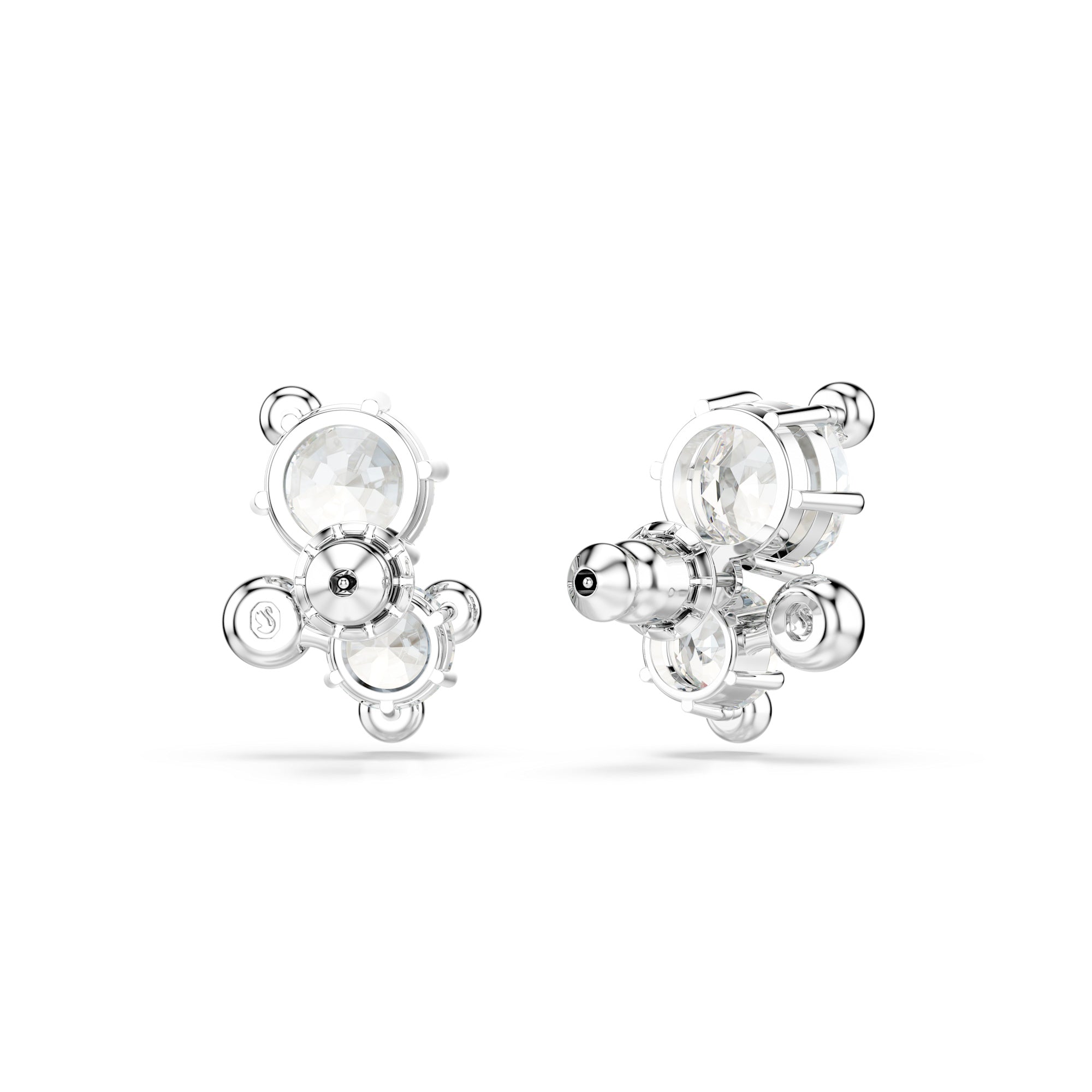 Swarovski Constella Stud Earrings - Rhodium Plated - White