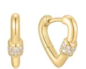 SS/YGP CZ Heart Hoop Ergs