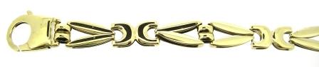 Vintage 9ct Yellow Gold Fancy Link Bracelet 7.5'