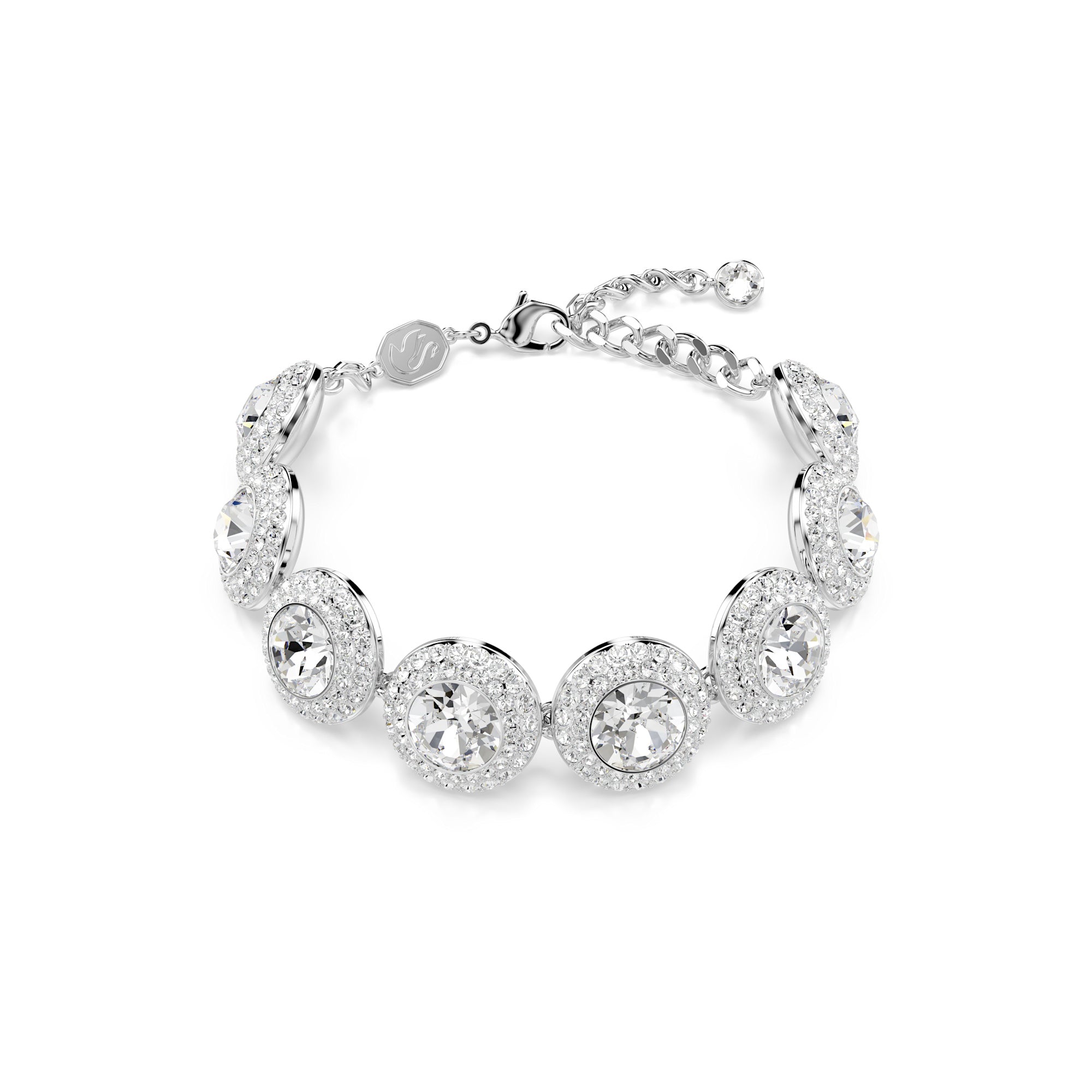 Swarovski Una Angelic Bracelet - Rhodium Plated- M - White