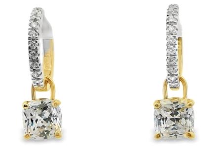 9ct Yellow Gold Open Tapered Hoop Earrings