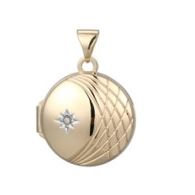9Y RD Dia Locket Pndt 17-18"
