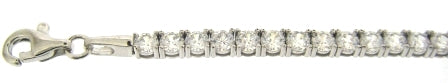 9ct White Gold 3mm CZ Tennis Bracelet