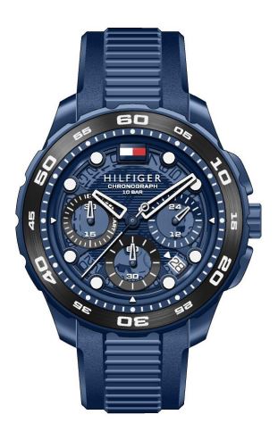 Tommy Hilfiger Mens TH-Regatta Chronograph Blue 44mm watch
