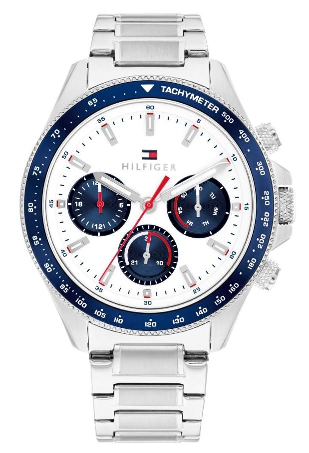 Tommy Hilfiger Mens Clark Chronograph White 44mm watch