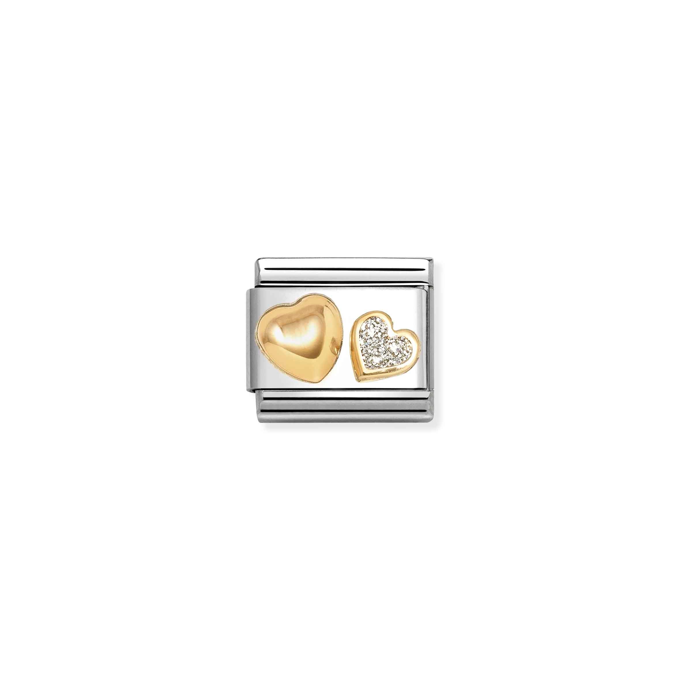 Nomination Composable Classic Glitter Double Hearts Charm