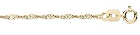 9ct Yellow Gold Singapore Link Chain,18 inches Necklace
