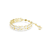 Swarovski Mesmera Double Row Bracelet - Gold Tone-Plated - M - White