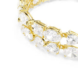 Swarovski Mesmera Double Row Bracelet - Gold Tone-Plated - M - White