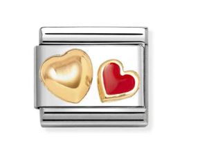 Nomination Composable Classic Red Heart Two-Tone Charm