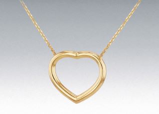 9ct Yellow Gold Open Heart Necklace