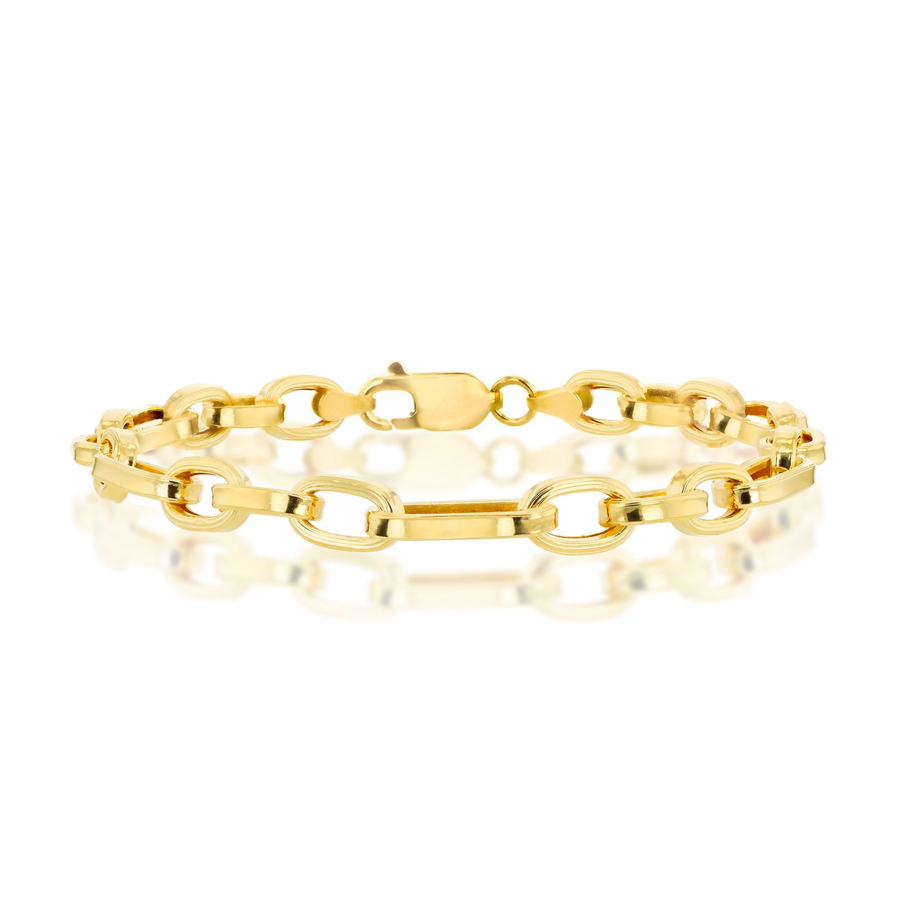 9ct Yellow Gold Fancy Figaro Bracelet 7.5'
