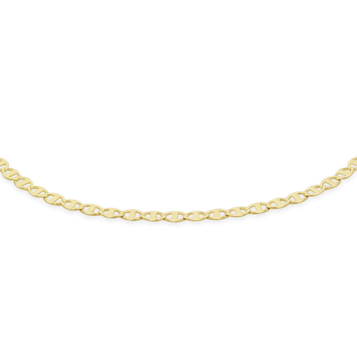 9ct Yellow Gold Mini Diamond Cut Rambo Bracelet 7'