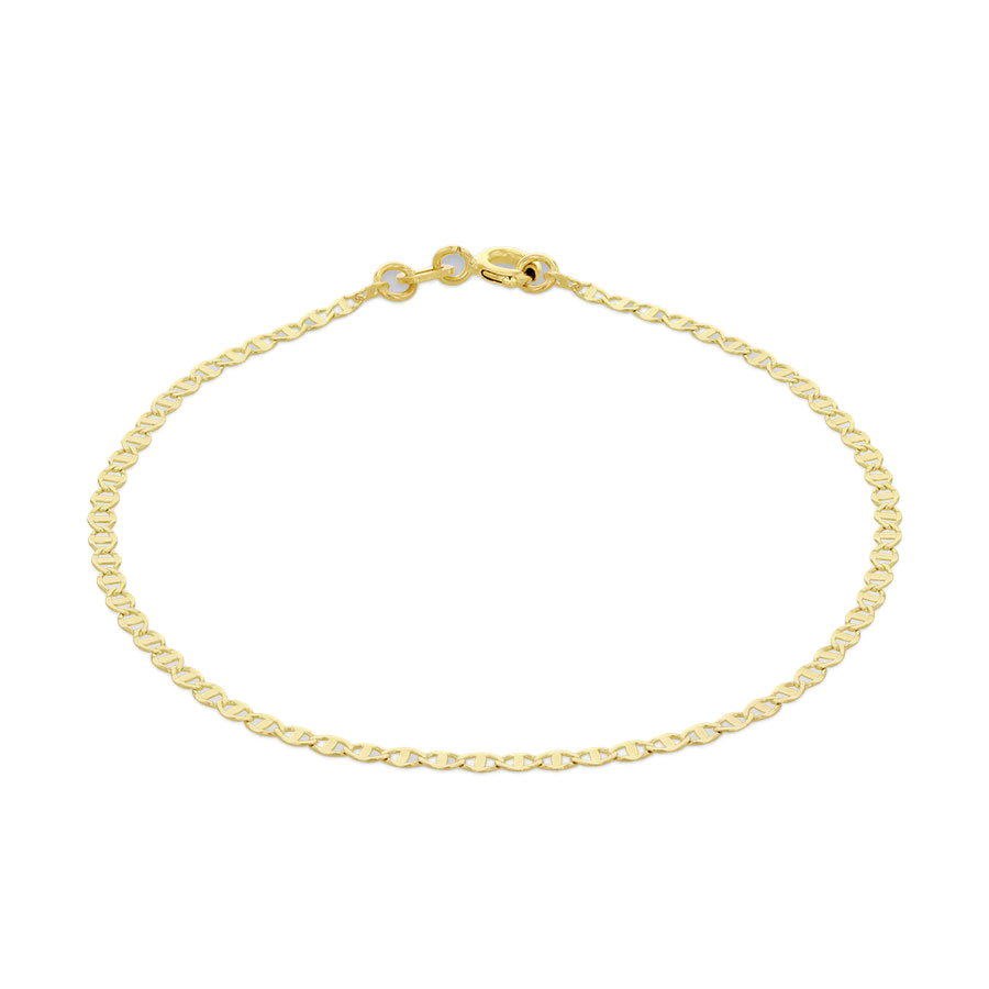 9ct Yellow Gold Mini Diamond Cut Rambo Bracelet 7'
