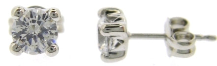 Elegant 9ct White Gold Cubic Zirconia Stud Earrings