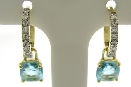 9ct Yellow Gold Trinity CZ Threaded Stud Earring
