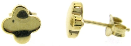 Elegant 9ct Yellow Gold Swirl Knot Stud Earrings