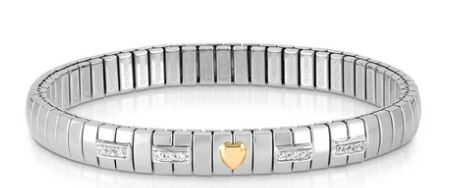 Nomination Yellow Gold Heart & Cubic Zirconia Stainless Steel Extension Bracelet