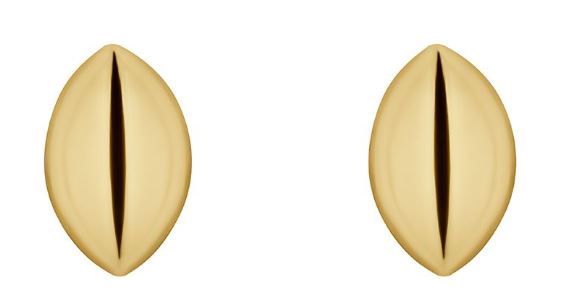 9ct Yellow Gold Textured Circle Stud Earrings