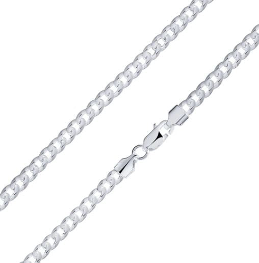 Sterling Silver 4.5mm Curb Chain