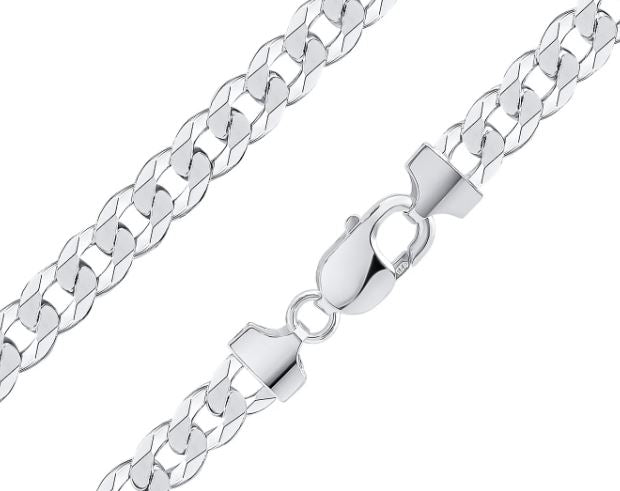 Classic Sterling Silver Curb Link Bracelet