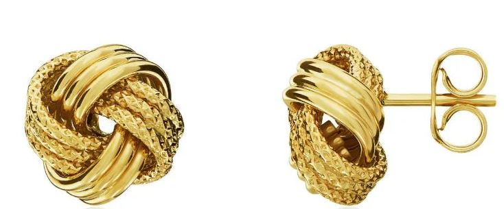 Classic 9ct Yellow Gold CZ Earrings