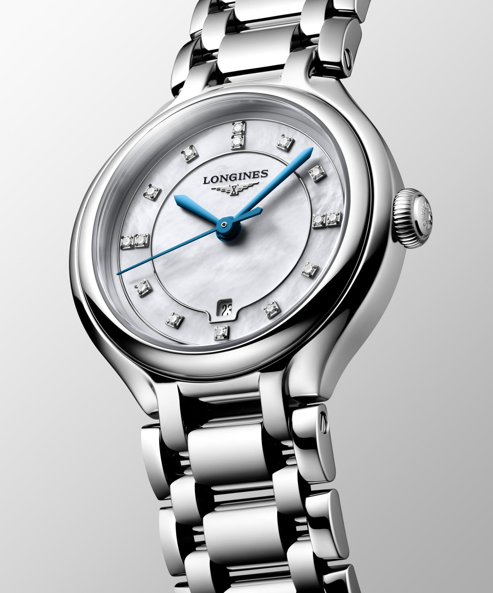 Longines PrimaLuna 30mm Mother of Pearl Dial Quartz Ladies Watch