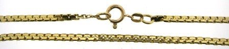 Vintage 9ct Yellow Gold Boston Link Chain 16.5'