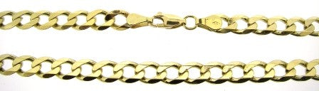 Vintage 9ct Yellow Gold Curb Link Chain 19'