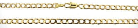 Vintage 9ct Yellow Gold Curb Link Chain 21'