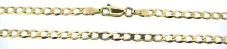 Vintage 9ct Yellow Gold Curb Link Chain 24'