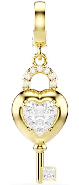 Swarovski Idyllia Mixed Cuts Heart With Key Charm CRY/GOS