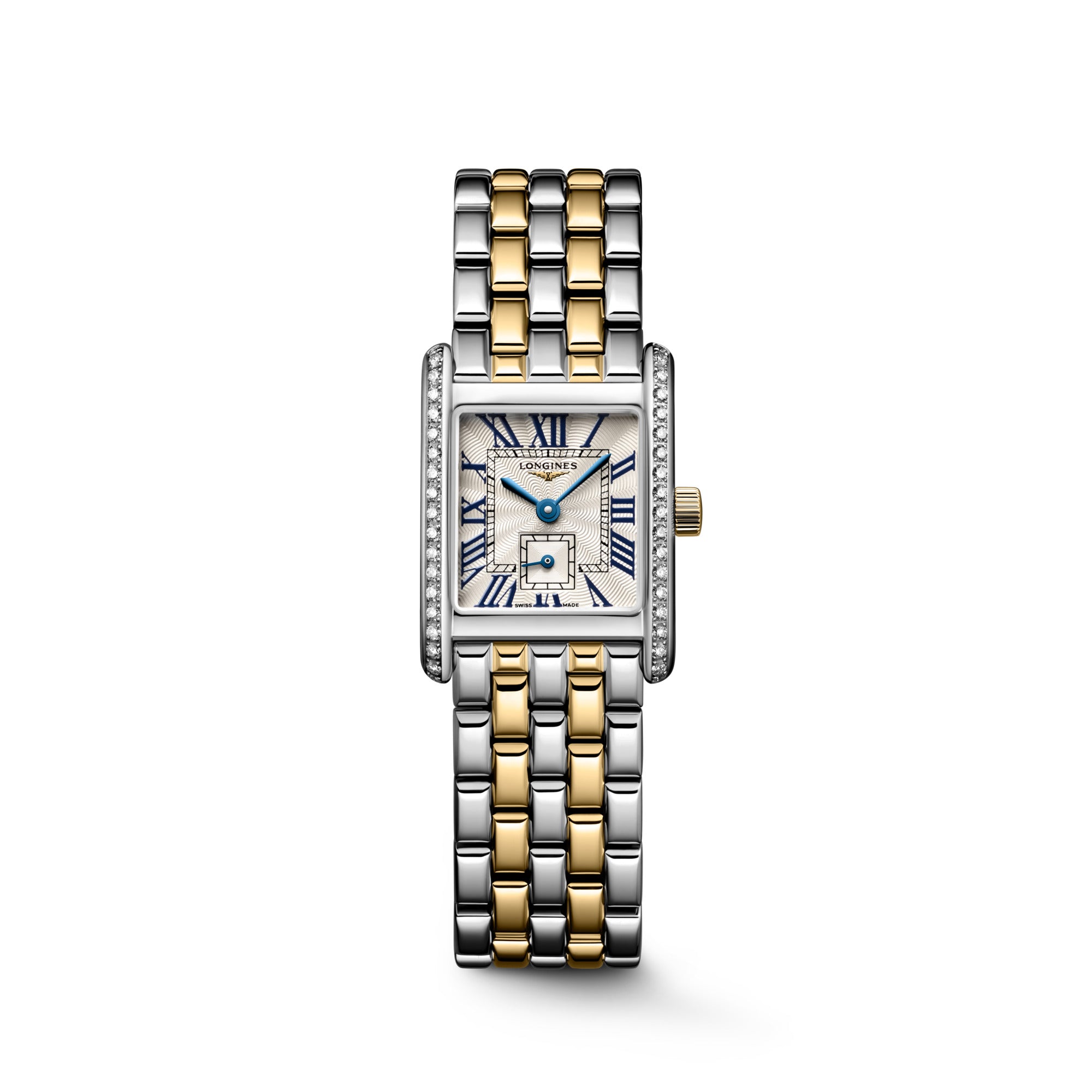 Longines Mini DolceVita 29mm Silver Dial Yellow Gold Capped Bracelet Quartz Ladies Watch