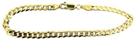 Vintage 9ct Yellow Gold Curb Link Bracelet 7'