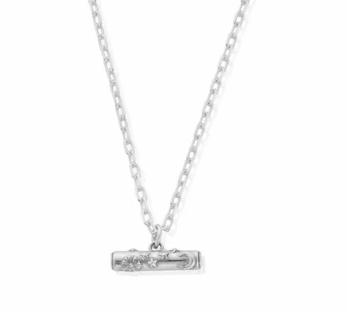 ChloBo Sterling Silver Light Anchor Chain Solstice T-Bar Necklace 40-45cm