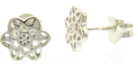 Sterling Silver Flower Stud Earrings